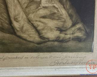 Antique Hand Colored Mezzotint Engraving