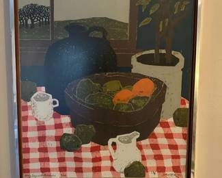 BARTEK 1971 Signed Limited Edition Serigraph "Gray Day with Avocados"