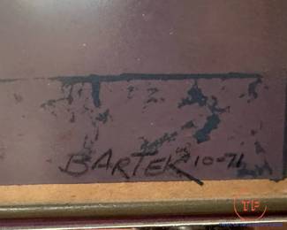 BARTEK 1971 Signed Limited Edition Serigraph "18th Anniversary" 