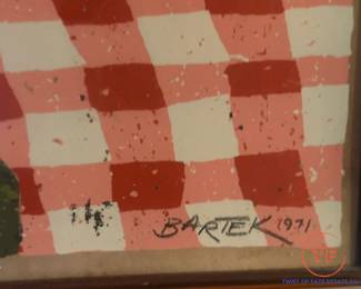 BARTEK 1971 Signed Limited Edition Serigraph "Gray Day with Avocados"