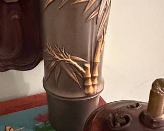 Japanese Brass Bamboo Brush Pot