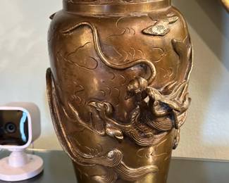 Chinese Brass Dragon Vase