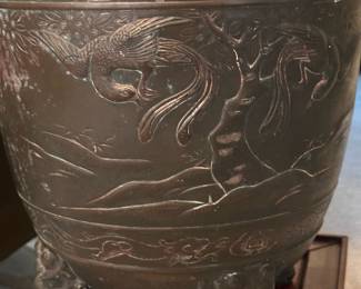 Chinese Brass Dragon Planter