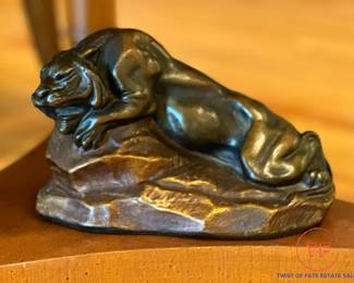 SALVATORE MORANI Bronze Lion Sculpture by Armor Bronze