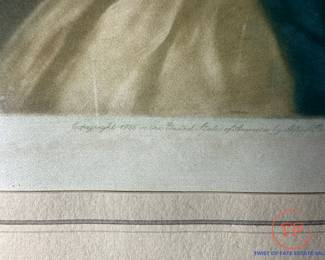 1920's ARTHUR COX Hand Colored Mezzotint Engraving