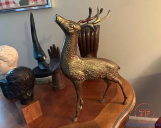 Brass Stag Sculpture