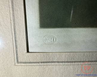 1920's ARTHUR COX Hand Colored Mezzotint Engraving