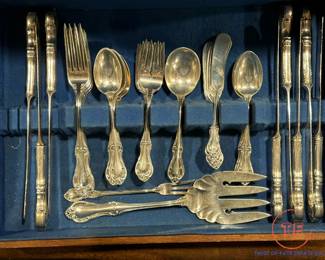 International Sterling SILVER Flatware Set - Joan of Arc Pattern