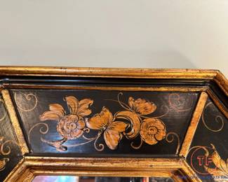 Large ETHAN ALLEN Vintage Octagon Painted Mirror