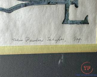 ALICE PAULINE SCHAFER Signed Etching