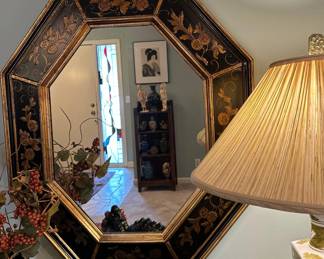Large ETHAN ALLEN Vintage Octagon Painted Mirror