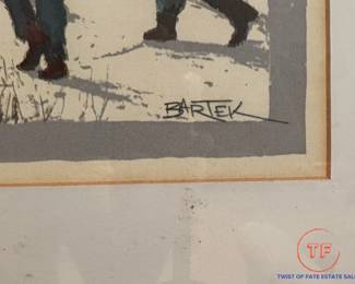 BARTEK Signed Limited Edition Serigraph "Poem-Souvenir"