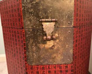 Antique Chinese Octagon Wedding Box