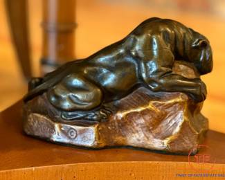 SALVATORE MORANI Bronze Lion Sculpture by Armor Bronze