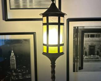 Baroque Style Cast Brass Floor Lamp