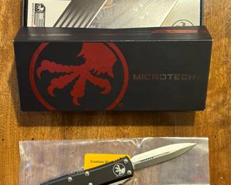 MICROTECH UTX-85 D/E (232-10) Knife with Stonewash Handle