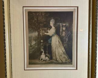 Antique Hand Colored Mezzotint Engraving