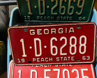 Vintage Georgia license plates