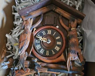 Vintage German carved cuckoo clock
