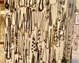 The black pieces wall is pinned with incredible and beautiful pieces!