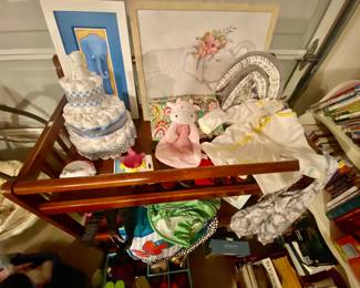 Changing table and baby stuff