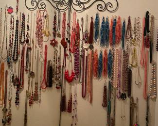 The wall of  orange red purple and other fun colors!