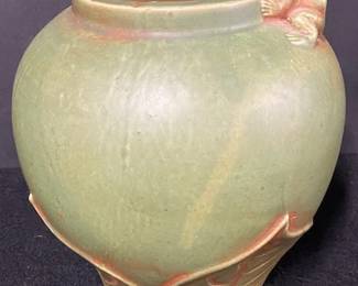 Large Pottery Vase w/Frog