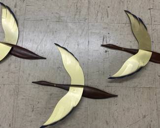 Mid-Century Faux Wood Flying Geese