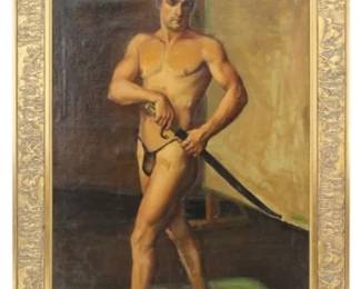 Muscular Man with Sword