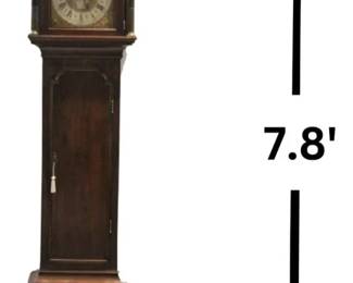 British Cuban Mahogany Tall Case Clock (1740s)