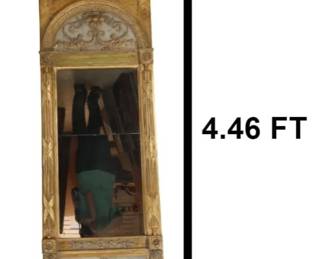 Old split glass mirror & Gilt Carvings