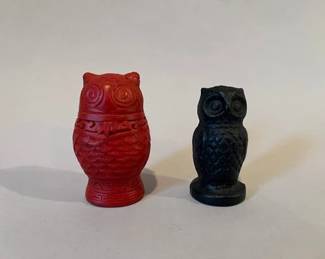Asian Owl Figurines, Modern
