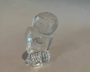 Daum Crystal Art Glass Owl Figurine
