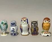 Franklin Mint Owl Miniature Figurines
