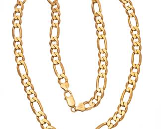 14k Yellow Gold Man's Neck Chain, Italy L 22" 60g