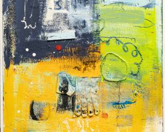 Tyree Guyton (American, B. 1955) Mixed Media Collage on Board, Ca. 1987, "the Neighbor", H 48" W 36"