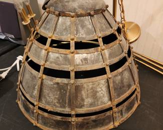 Pair of Industrial Style Hanging Light Fixtures