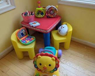 Little Tikes Table & Chairs With Toddler Toys