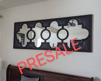 Black metal frames wall mirror aged/distressed