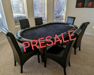 10 player poker table (10 chairs available)