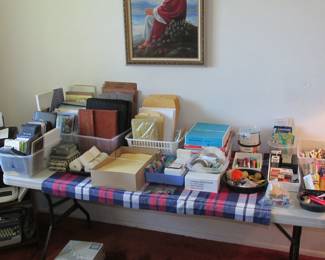 Office paper, envelopes, and supplies.