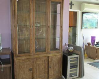 Drexel One Piece China Cabinet.