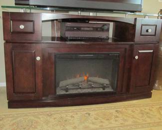 Electric fireplace TV stand.