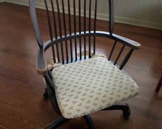 Wood Desk Chair on Wheels