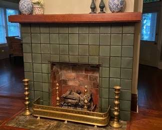 Brass Fire Fender and Grate Accents