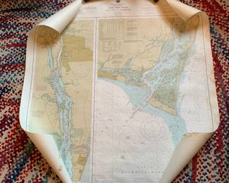 Navigation charts of cape fear River to Wilmington