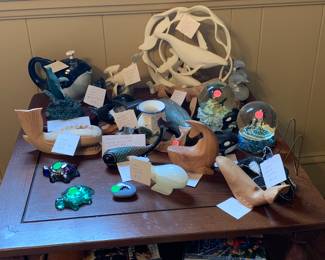 Whale, dolphin, and turtle collection