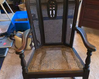 Beautiful cane back and seat rocking chair