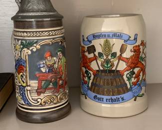 German beer steins