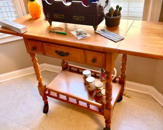 Rolling Drop Leaf Cart